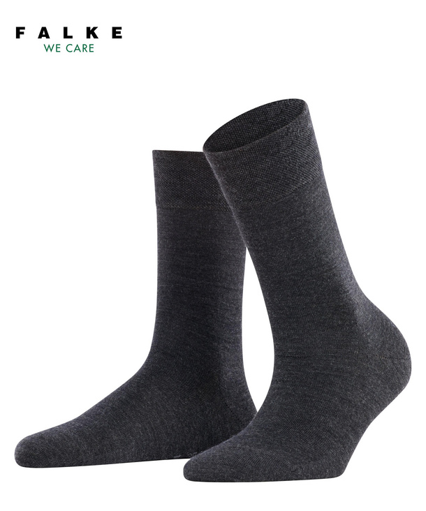 Chaussettes laine sans élastique dame FALKE "Berlin Sensitive" 46226 - Anthracite 3085