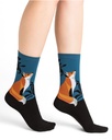 Chaussettes dame coton BLEU FORET "Renard" 6367 - Bleu pétrole PA8
