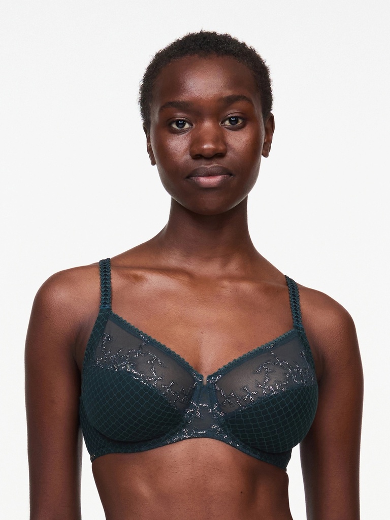 Soutien-gorge à armatures enveloppant CHANTELLE "Instants" C13A10 - Vert eden lurex 0BY