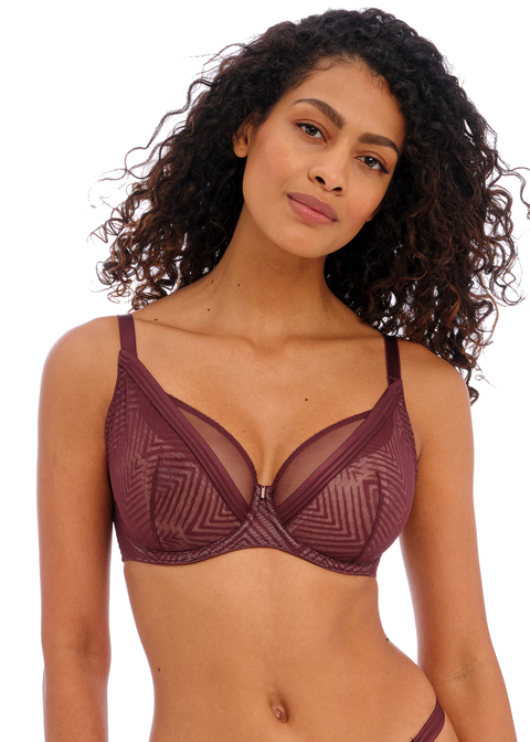 Soutien-gorge plunge FREYA "Tailored" AA401121 - Dark Cherry DRR (80, D)