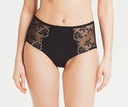 Culotte taille haute LOUISA BRACQ "Elise" 419-50 - Noir Broderie Nude NBN