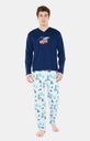 Pyjama long homme coton bio ARTHUR "2CV" ZAC - Glace 2CVH22 (S)