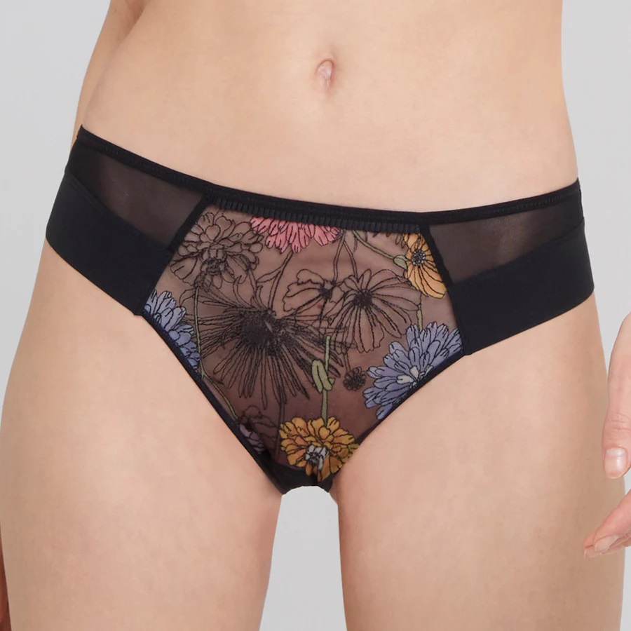 Slip LOU "Jardin d'Hiver" 02341 - Noir 030 (38)
