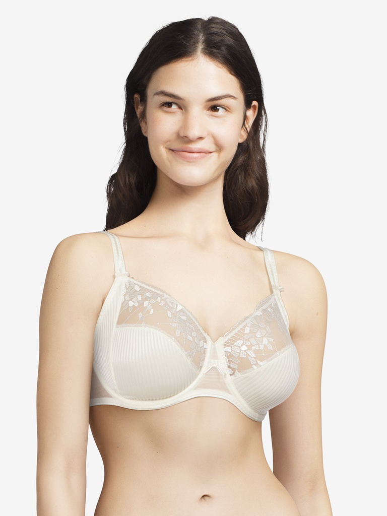 Soutien-gorge à armatures en 3 parties enveloppant CHANTELLE "Pont Neuf" C13810 - Ivoire 035