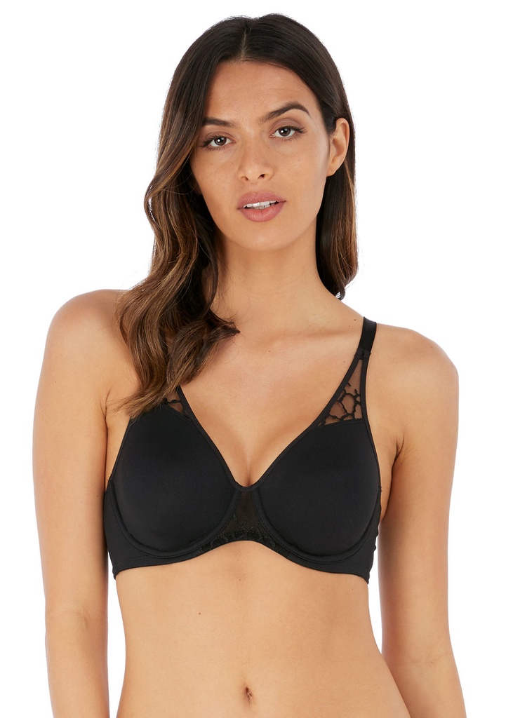 Soutien-gorge armature moulé WACOAL "Lisse" WE145001 - Noir BLK