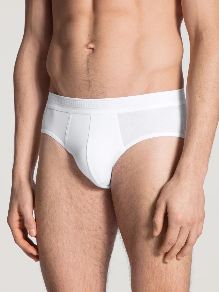 Slip homme fantaisie tencel & coton CALIDA "Focus" 22265 - Blanc 001