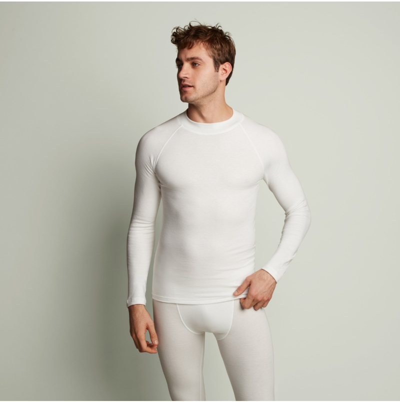 T-shirt thermolactyl homme longues manches TEN CATE 30243 - Blanc comme neige 015 (L)