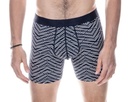 Boxer homme coton avec maintien intérieur LOIC HENRY "Every-D" BD101V - Rayures Marines Blanches