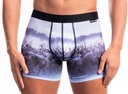 Boxer homme fantaisie en polyester avec maintien intérieur LOIC HENRY "Indentity" KBI058X - Toundra Multicolore