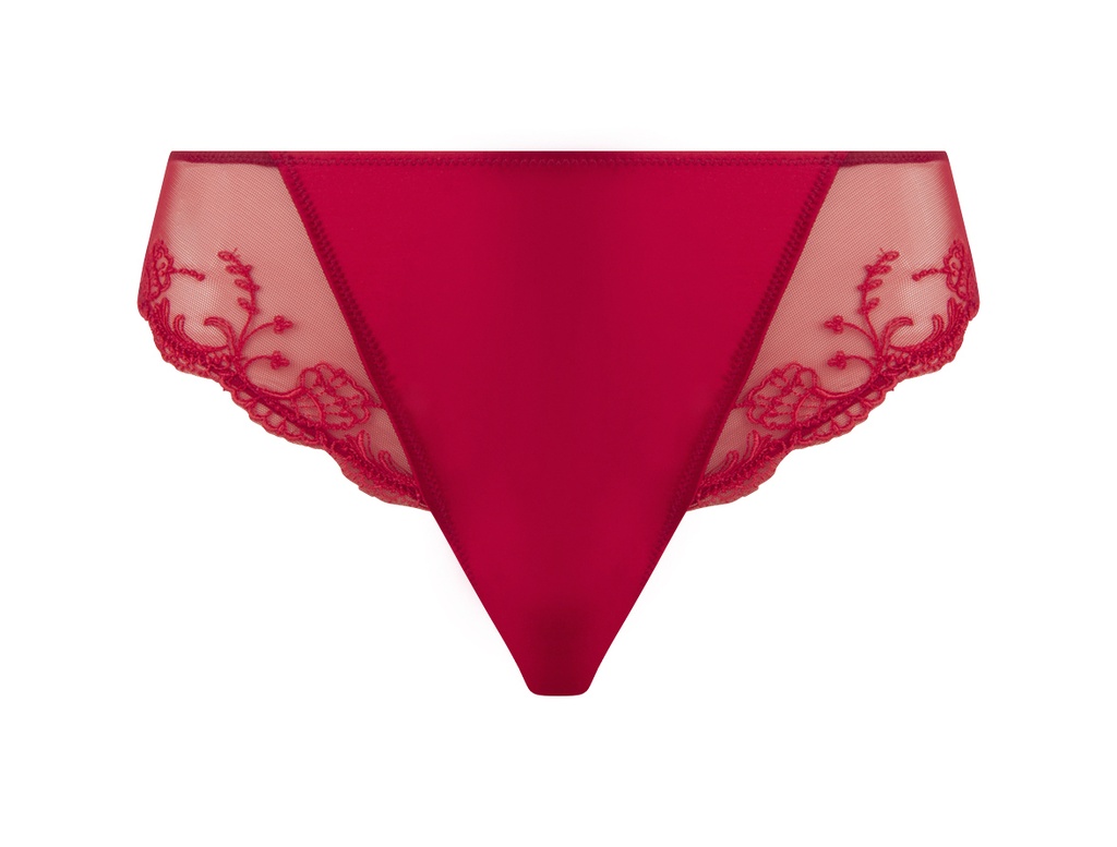 Slip Fantaisie LISE CHARMEL "Splendeur Soie" ACC0280 - Splendeur Rouge 2478