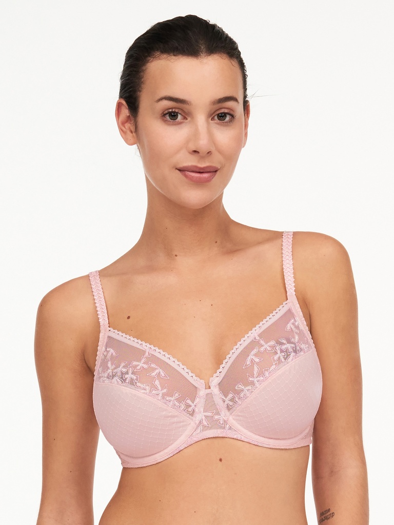 Soutien-gorge avec armatures enveloppant CHANTELLE "Instants" C13A10 - Rose Dragée Lurex 0N4