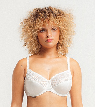 Soutien-gorge avec armatures classique emboitant LOUISA BRACQ "Electric Waves" 494-01 - Nacre NCR