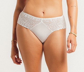 Shorty LOUISA BRACQ "Electric Waves" 494-40 - Nacre NCR