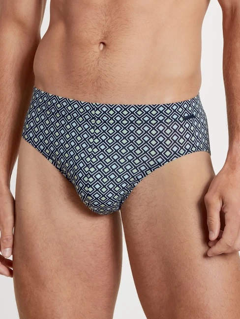 Slip homme fantaisie 90% coton CALIDA "Grafic Cotton" 22161 - Dark Sapphire 479 (L)
