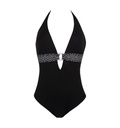 Maillot Nageur avec Maintien noué autour du cou ANTIGEL "La Muse Dolce Vita" EBB9286 - Noir Pois 12041