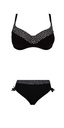 Bikini 2 pièces Corbeille Bonnet Profond et Slip Coulissant ANTIGEL "La Muse Dolce Vita" FBB3586 + FBB0686 - Noir Pois 12041 (90, D)
