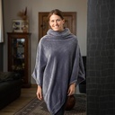 Poncho Dame JUSQU'AU LEVER DU JOUR - Anthracite