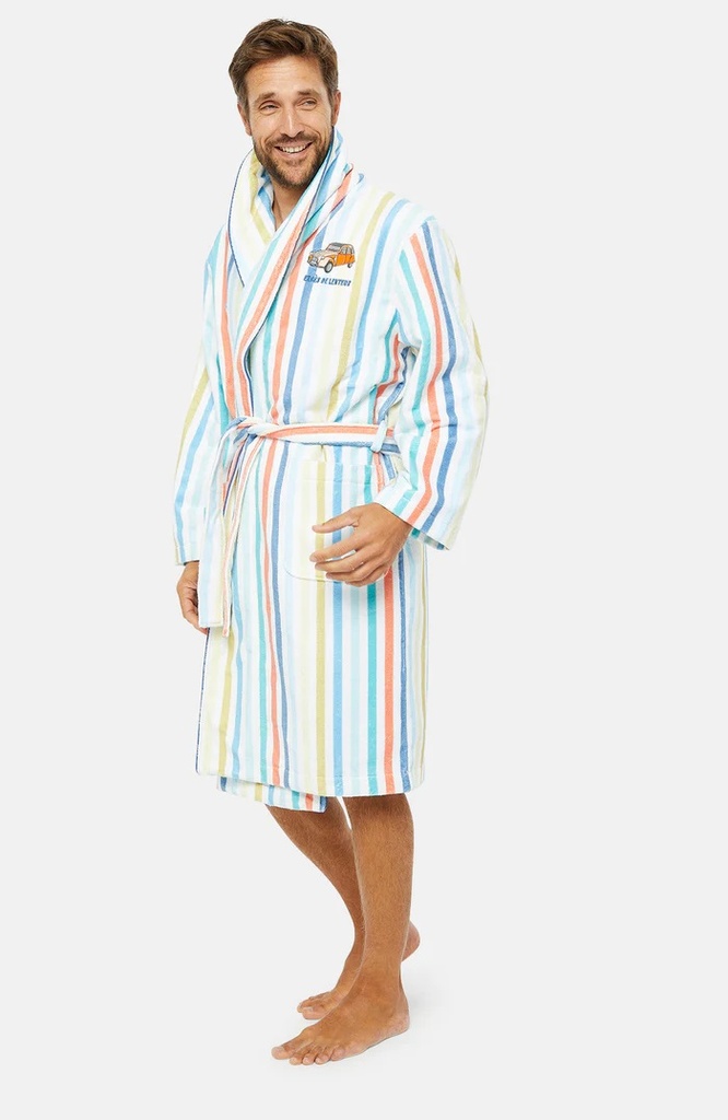 Peignoir homme ARTHUR "2 Chevaux" PEV - Multicolore RAYE23 (M)