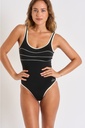 Maillot LIVIA "Ancolie Lavandou" - Noir 41E01
