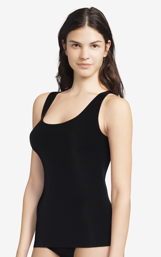 Top invisible larges bretelles CHANTELLE "SoftStretch" C26460 - Noir 011