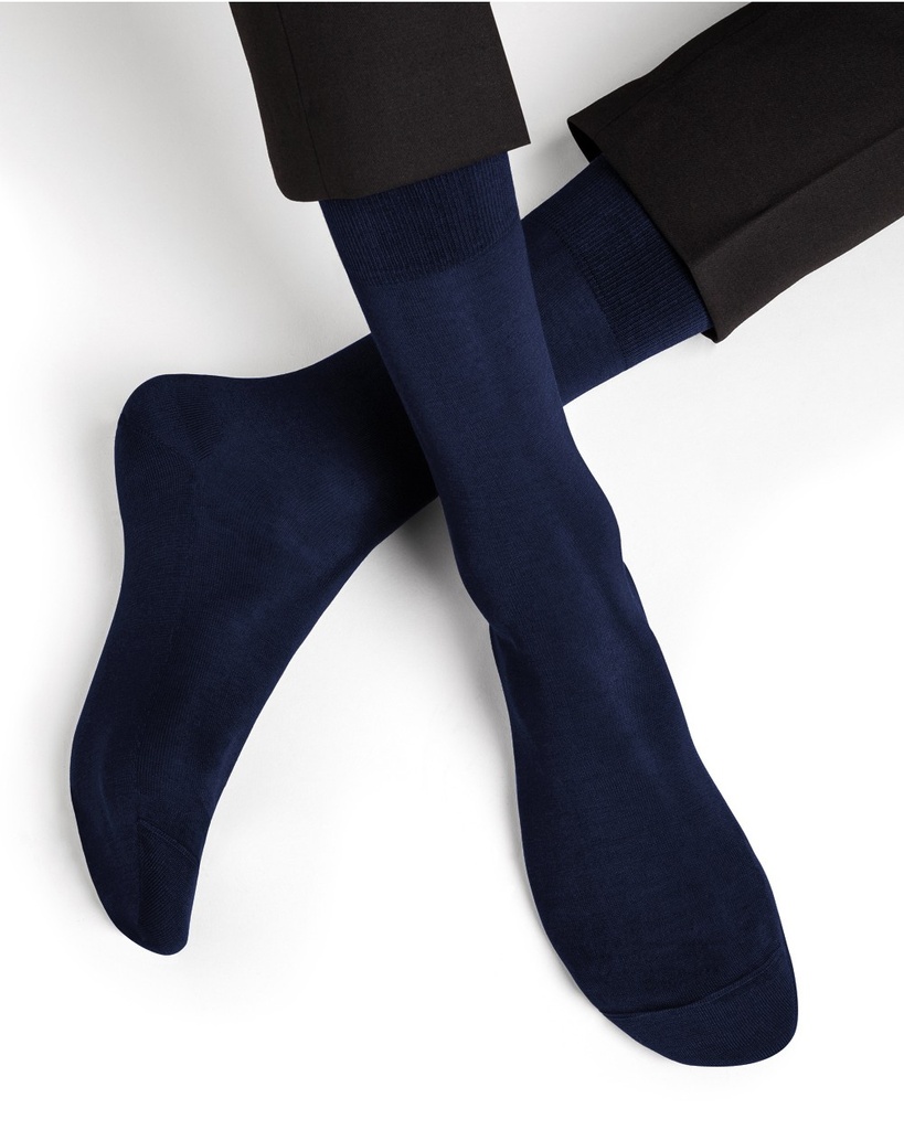 Chaussettes Homme Fines BLEU FORET "Fil d'Ecosse 100%" HFM2719 - Marine AD7 (40/42)