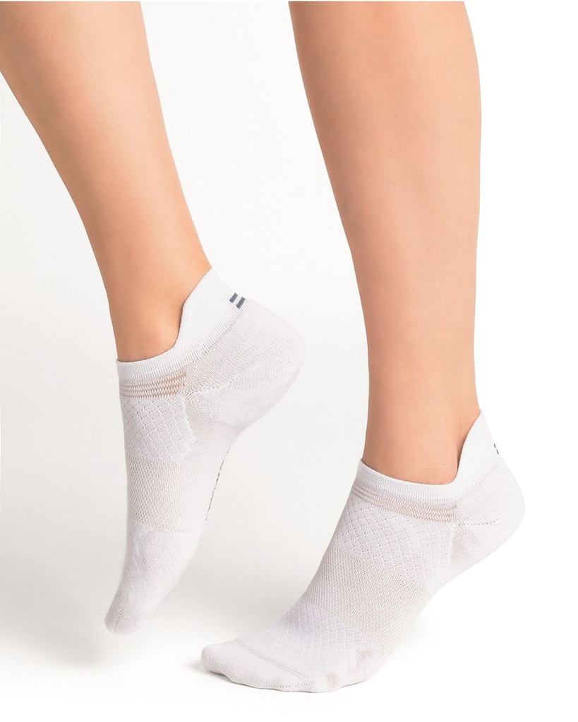 Socquettes Dame BLEU FORET "Sport Mini Sox" FBU6181 - Blanc DD7