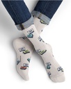 Chaussettes Homme Fantaisie BLEU FORET "Cassettes" HFM2351 - Crème DP4