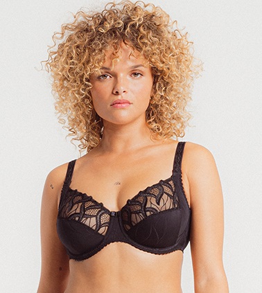 Soutien-gorge avec armatures en 3 parties emboitant LOUISA BRACQ "Julia" 477-01 - Noir NRO