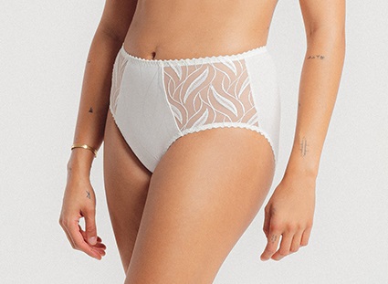 Culotte taille haute LOUISA BRACQ "Julia" 477-50 - Nacre NCR