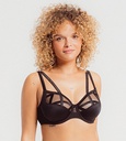 Soutien-gorge armatures en 3 parties emboitant LOUISA BRACQ "Série" 471-01 - Noir NRO