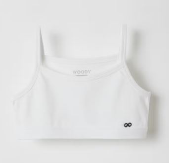 Brassière en coton WOODY SPT-Z - Blanche 100 (10ANS)