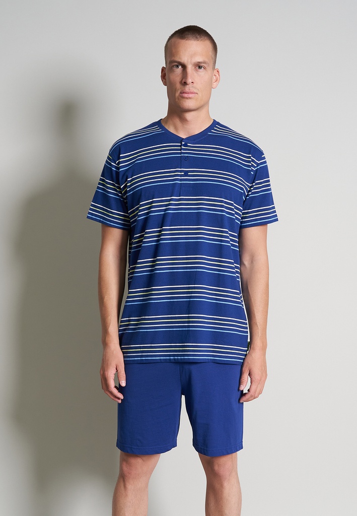 Pyjama short CECEBA 31178 - Bleu avec lignes 632 (6XL)