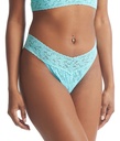 String dentelle stretch HANKY PANKY "Original Rise Thong" 4811P - Aquatic blue AQTB