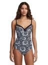 Maillot une pièce armaturé CHANTELLE "Flowers" C18H70 - Black Flower 0W5 (85, C)