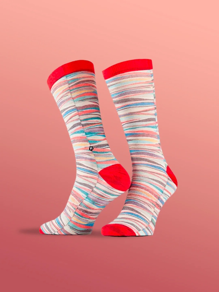 Chaussette homme fantaisie LOIC HENRY "Canevas" KSI002X - Multicolore (39/42)