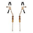 Pinces pour seins avec perles d'ambre SINCERELY SPORTSHEETS "Amber Beaded Nipple Clamps"