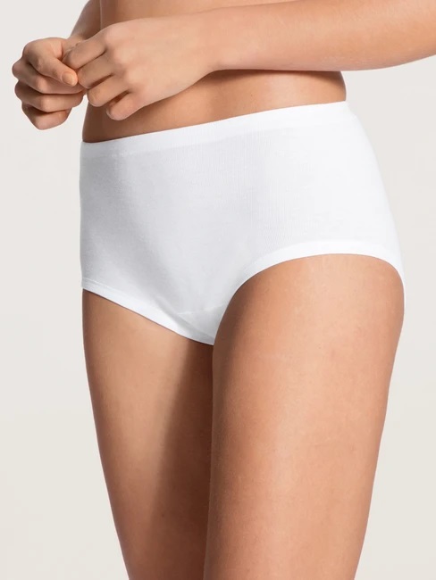 Slip midi 100% coton CALIDA "Iconics" 23392 - Blanc 001 (40)