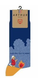 Chaussettes fantaisies homme TU ARTHUR 1SO - Bleu FIREH23