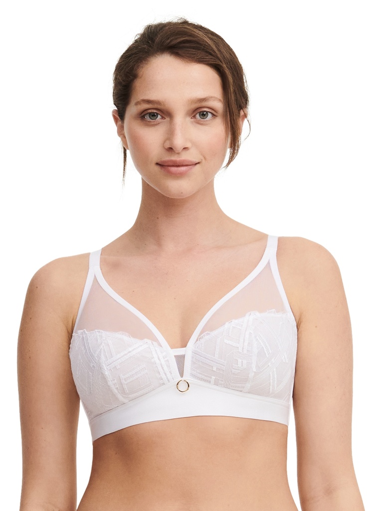 Soutien-gorge sans armature enveloppant CHANTELLE "Graphic Support" C21S20 - Blanc 010