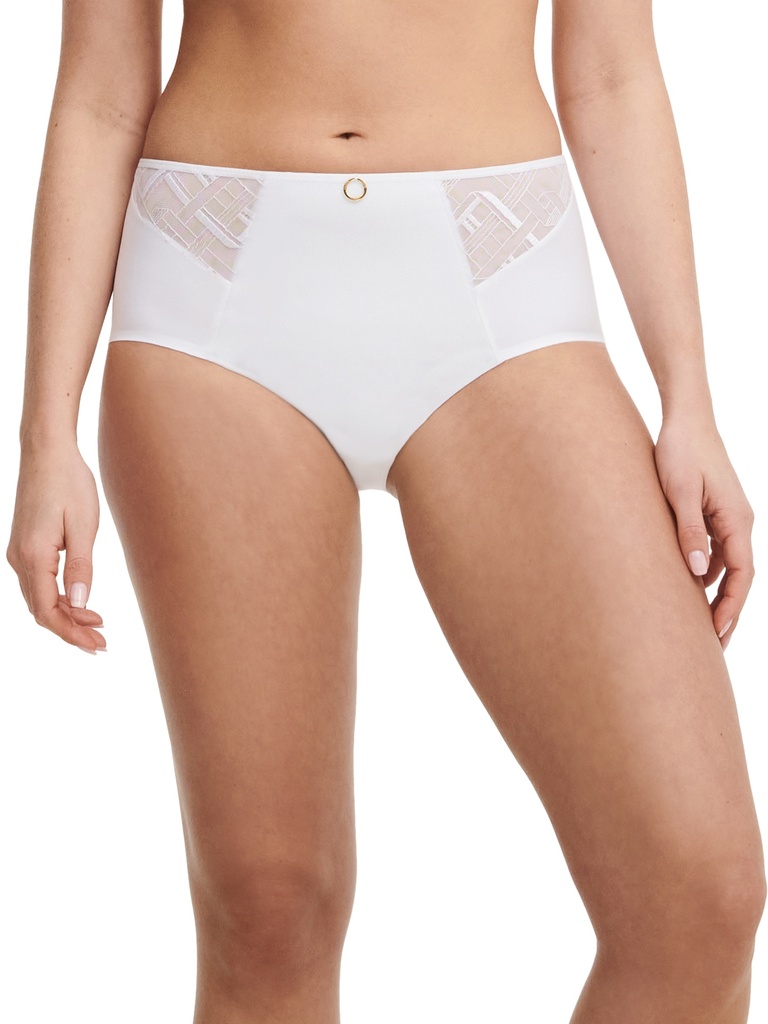 Culotte Taille Haute CHANTELLE "Graphic Support" C21S80 - Blanc 010