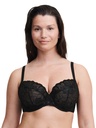 Soutien-gorge avec armatures enveloppant CHANTELLE "Fleurs Signature" C12Q10 - Noir Simili 0P8
