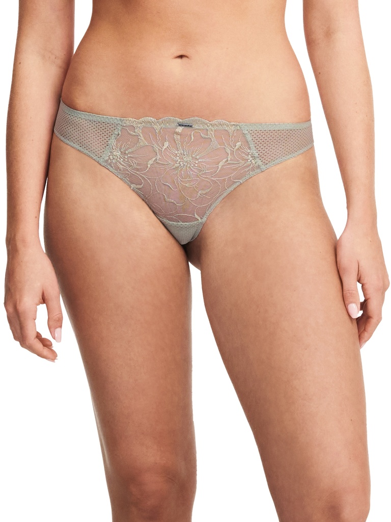 Tanga CHANTELLE "Fleurs" C12M90 - Vert Thé 0TM