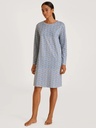 Chemise de nuit dame longues manches 100cm 100% coton CALIDA "Spring Nights" 30196 - Placid Blue 502