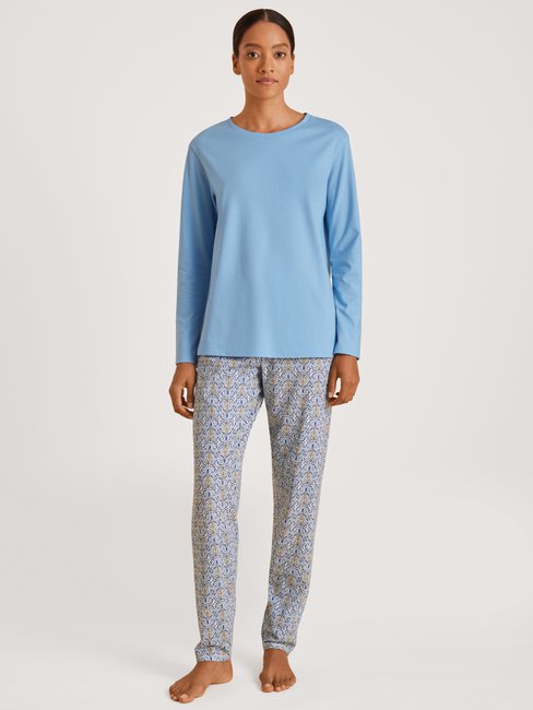 Pyjama dame CALIDA "Ornament Nights" 40696 - Placid Blue 502 (XS)