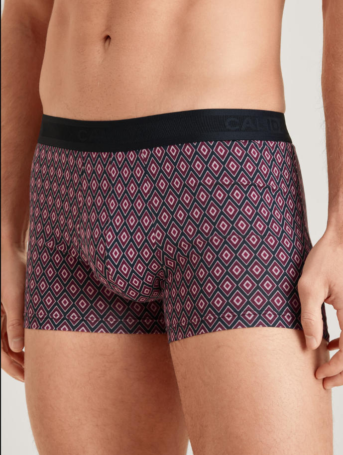 Boxer homme fantaisie coton CALIDA "Swiss Cotton Select" 26080 - Mars Red 116 (S)