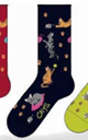 Chaussette dame CRONERT "Chats" 18211 - Bleu Marine 1920 (35/38)