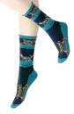Chaussette dame CRONERT "Hello Cat" 18212 - Bleu Mix 2039 (35/38)