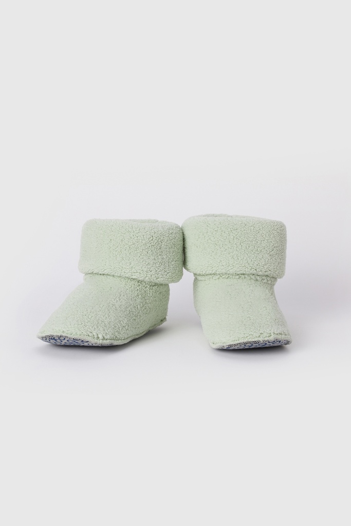Pantoufles bottes en polaires WOODY 232-10-BOO-M - Vert pastel 704 (22/26)