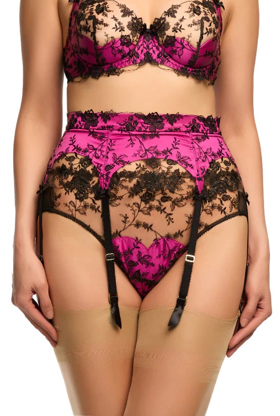 Porte Jarretelles DITA VON TEESE "Victresse" D46041 - Black Fuschia