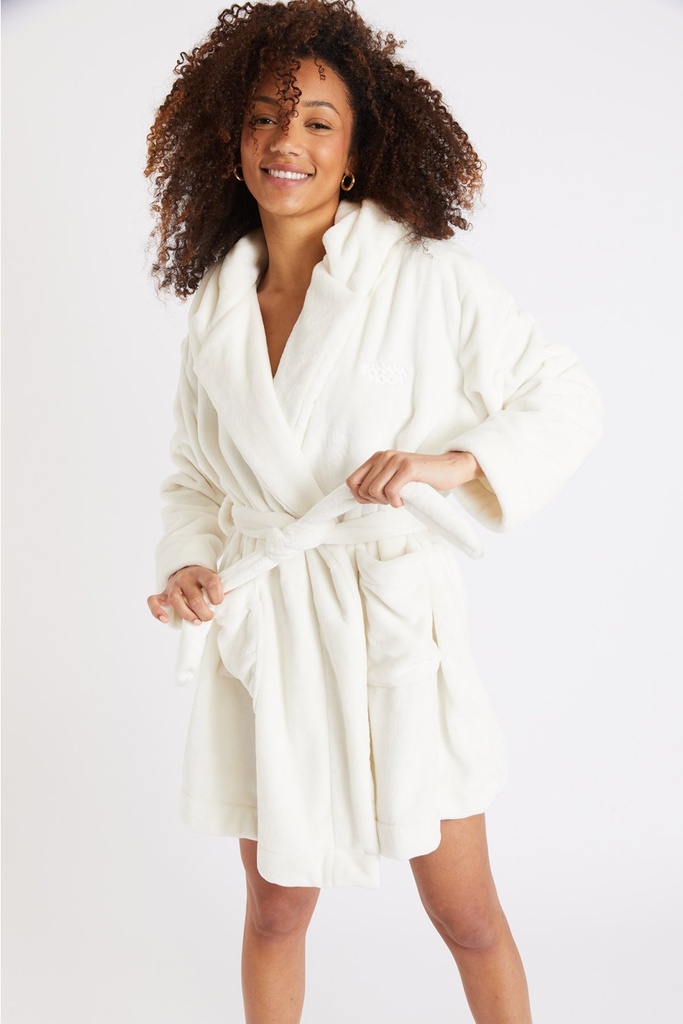 Peignoir court en polar BANANA MOON "Pilo Zarela" -  Ecru JMW11